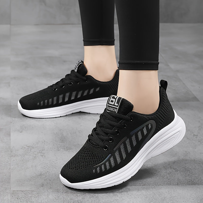 Women's Lace up Mesh Athletic Running Shoes Breathable Anti slip Casual Sneakers