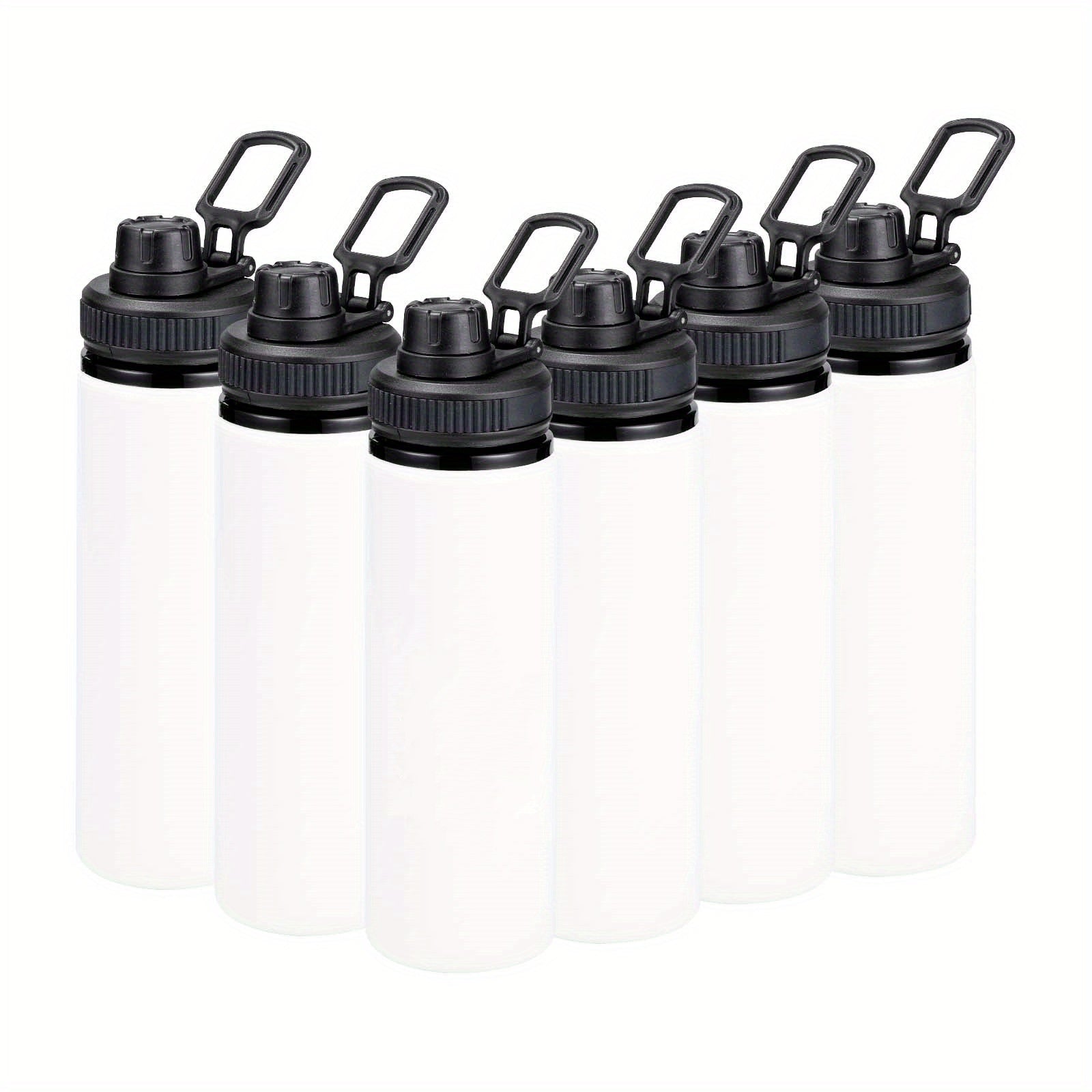 6pcs Reusable 750ml Aluminum Water Bottles Lightweight Leakproof
