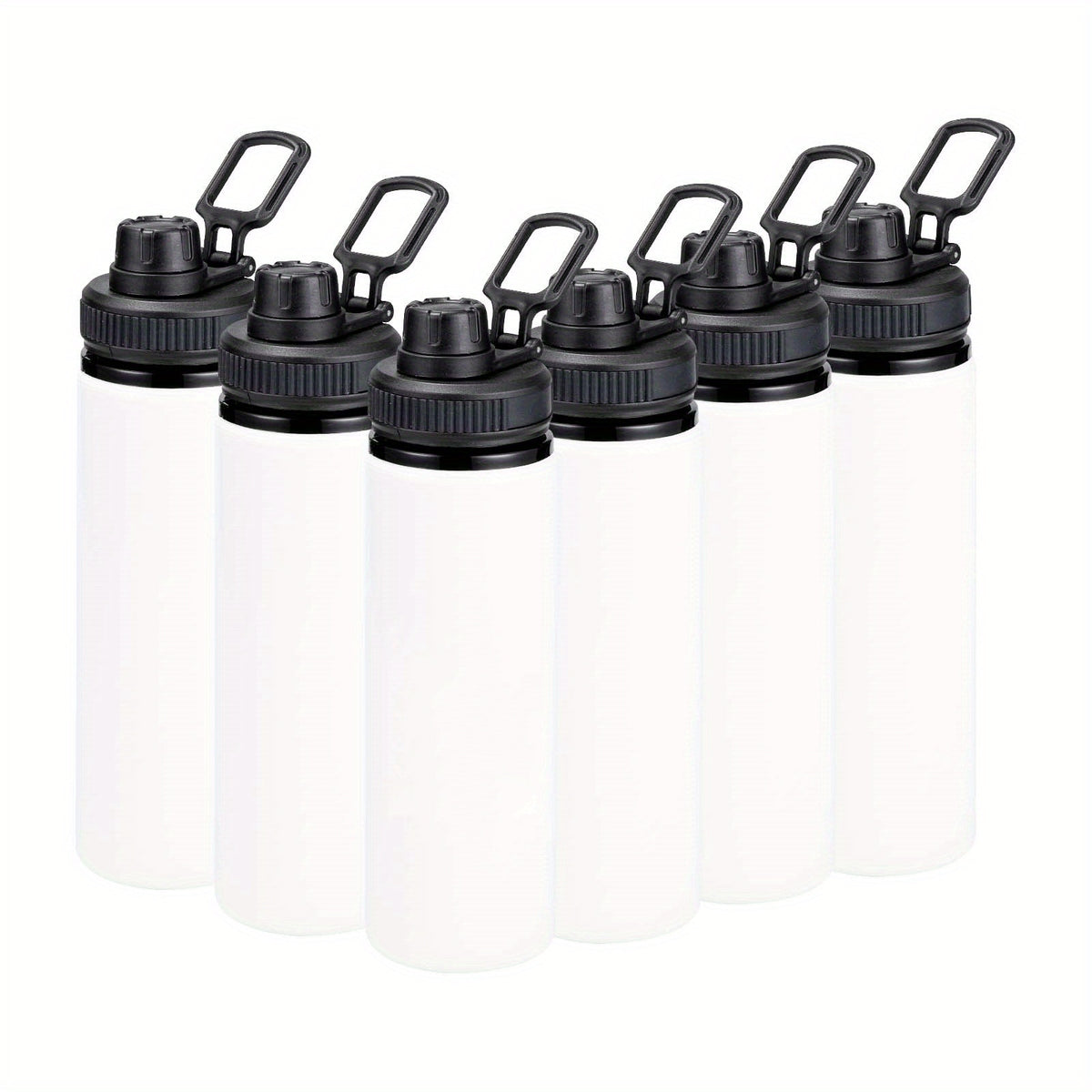6pcs Reusable 750ml Aluminum Water Bottles Lightweight Leakproof