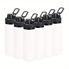 6pcs Reusable 750ml Aluminum Water Bottles Lightweight Leakproof