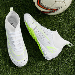 Men's High Top TF Cleats Lightweight Sport Shoes for Soccer Running