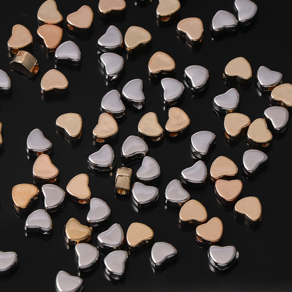 100pcs Heart Partition Beads for Jewelry Making