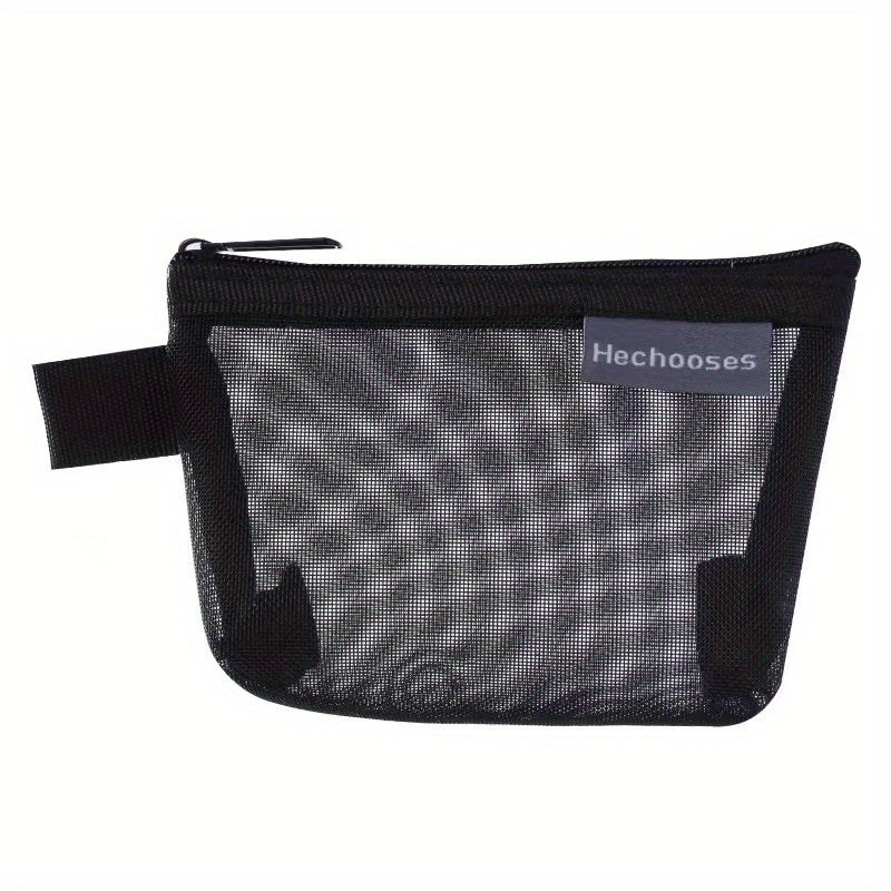 Mesh Mini Storage Pouch Zipper Coin Purse Organizer