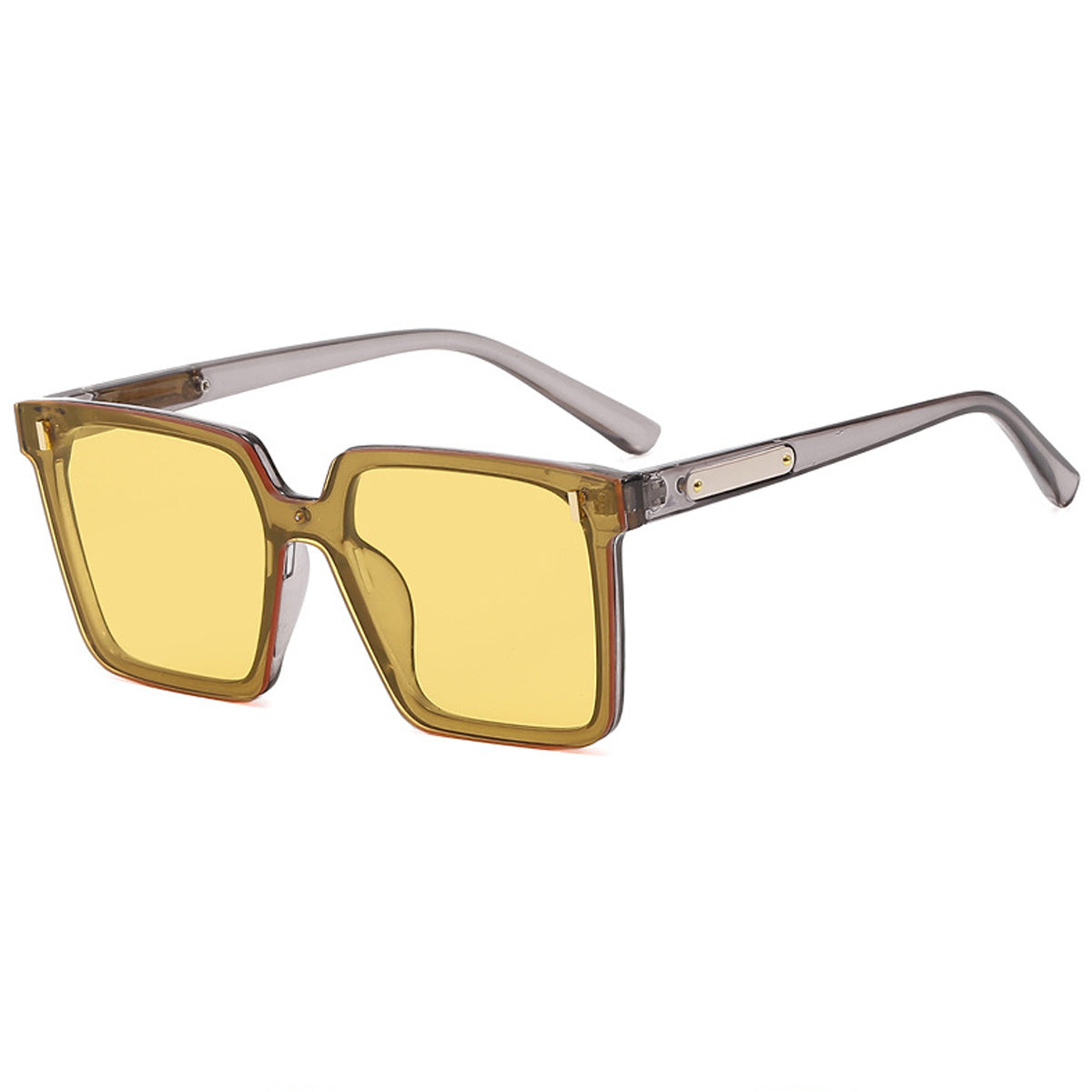 Square Spiked Sunglasses Anti UV One Piece Frame