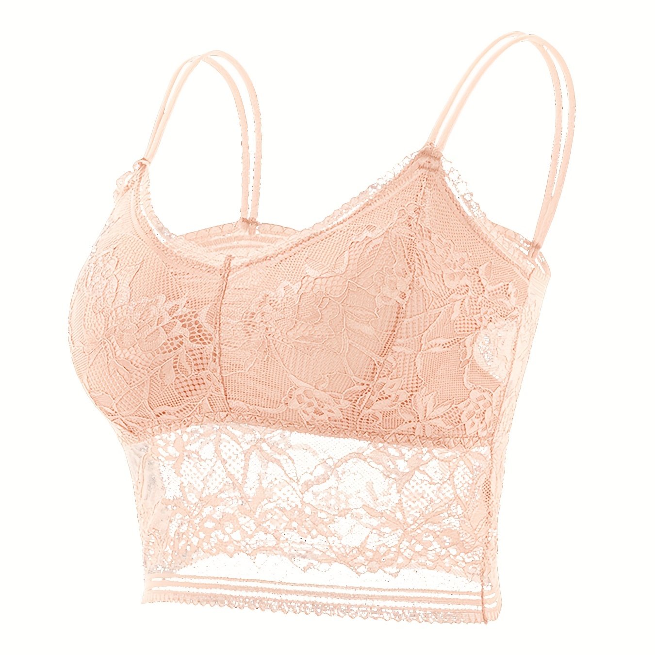 Floral Lace Wireless Bra Comfy & Breathable Full Coverage