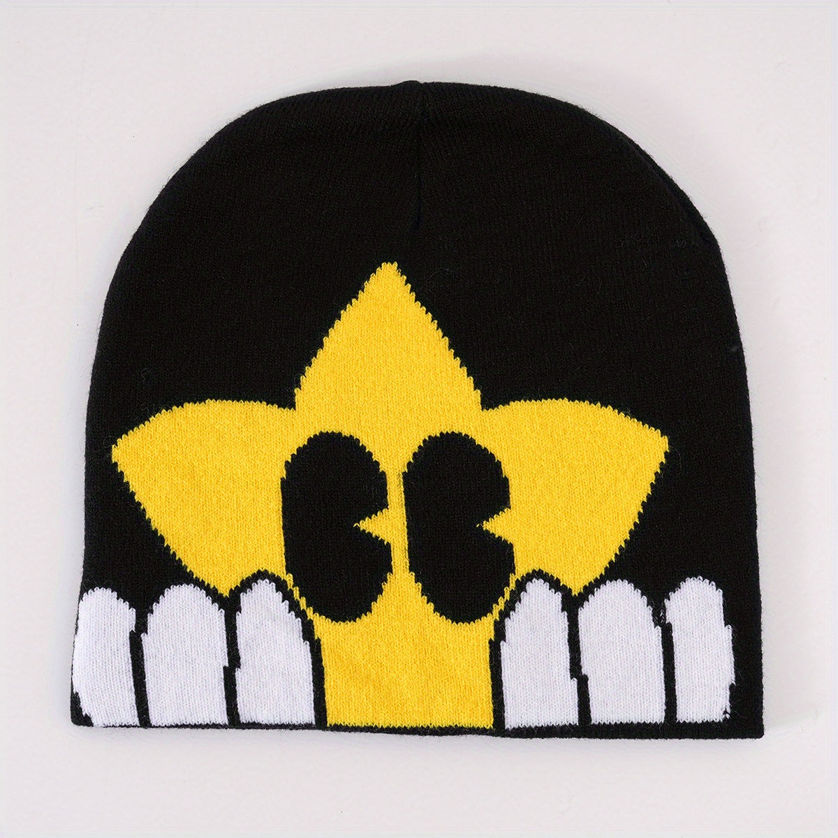 Cartoon Star Jacquard Beanie Candy Lightweight Knitted Skull Cap Unisex