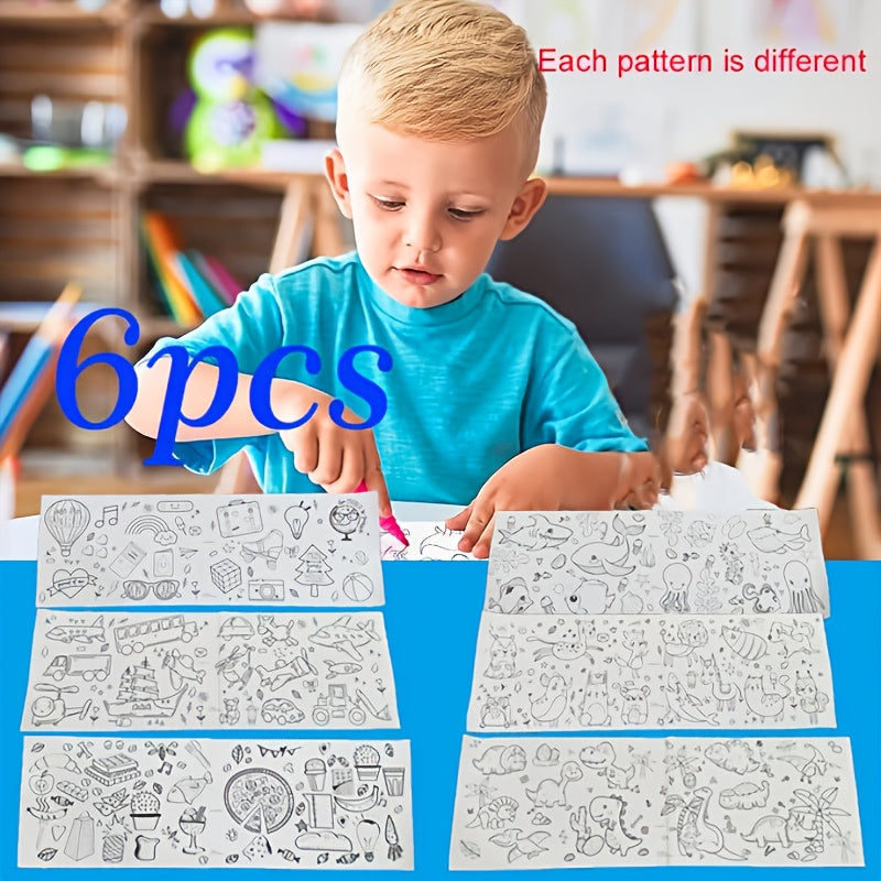 Creative Drawing Roll for Kids - 3 Sizes of Paper, Underwater World Theme