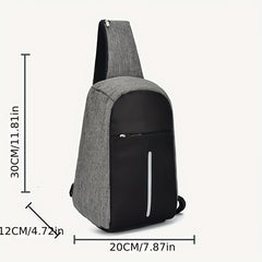 Anti Theft Sling Bag Lightweight Sports Gym Chest Bag Zipper Crossbody Bag