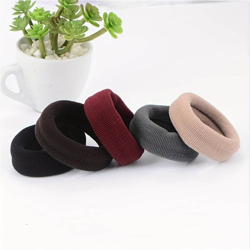 5pcs Minimalist Hair Ties Non Slip Elastic Hair Accessory