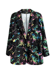  Splash Painting Print Blazer