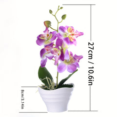 Orchid Bonsai with Pot Simulation Flower for Home Decor