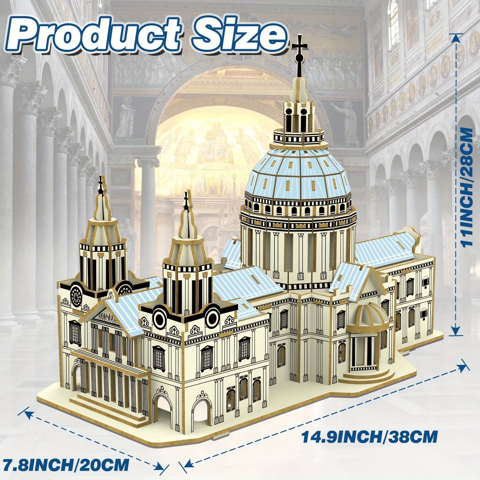 St Paul's Cathedral 3D Wooden Puzzle Historical Gothic Church Architecture