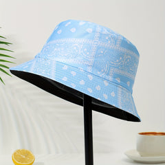 Paisley Print Casual Bucket Hat Unisex Fisherman Cap