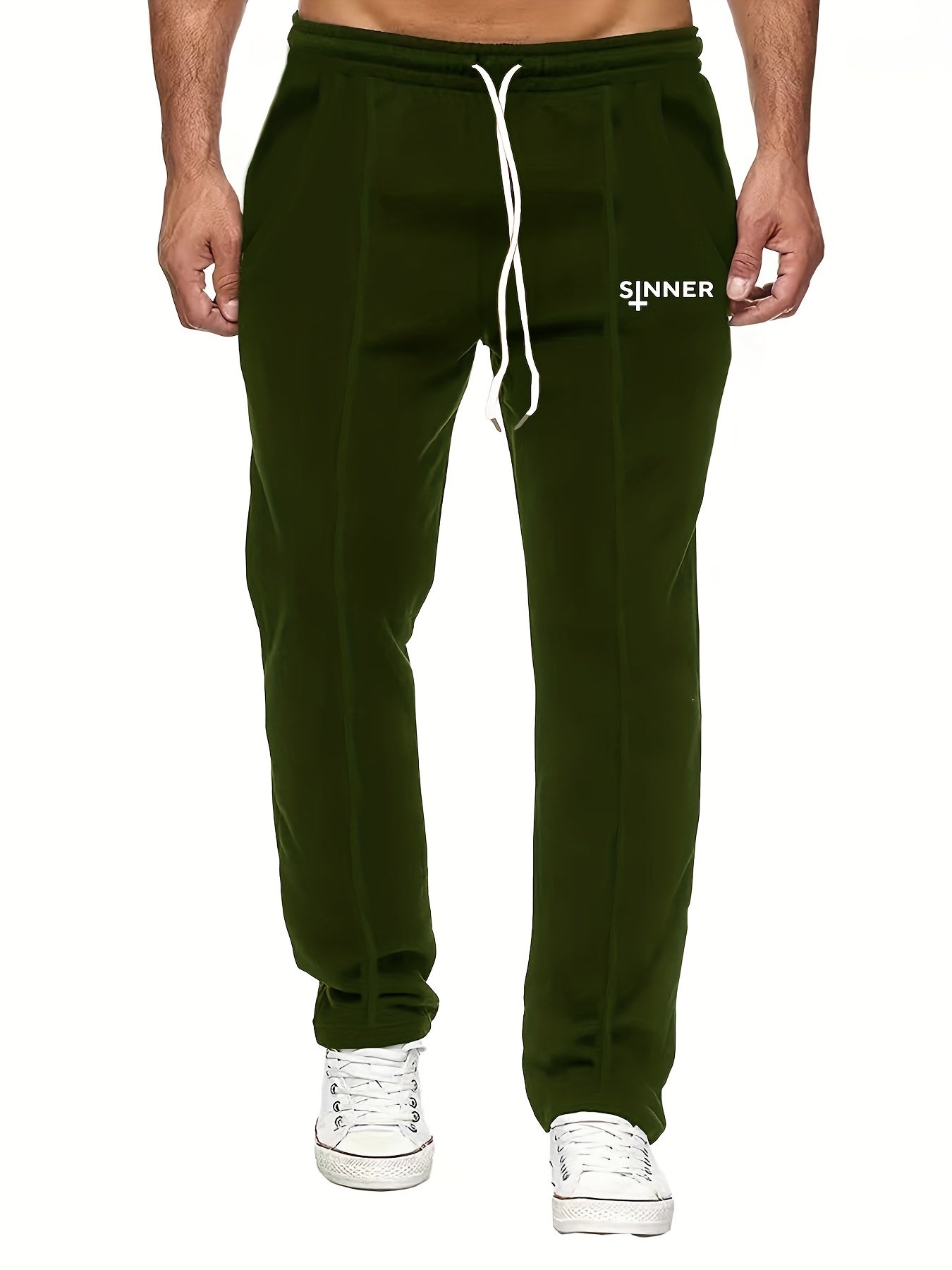 Men's Letter Print Joggers Casual Loose Fit Pants