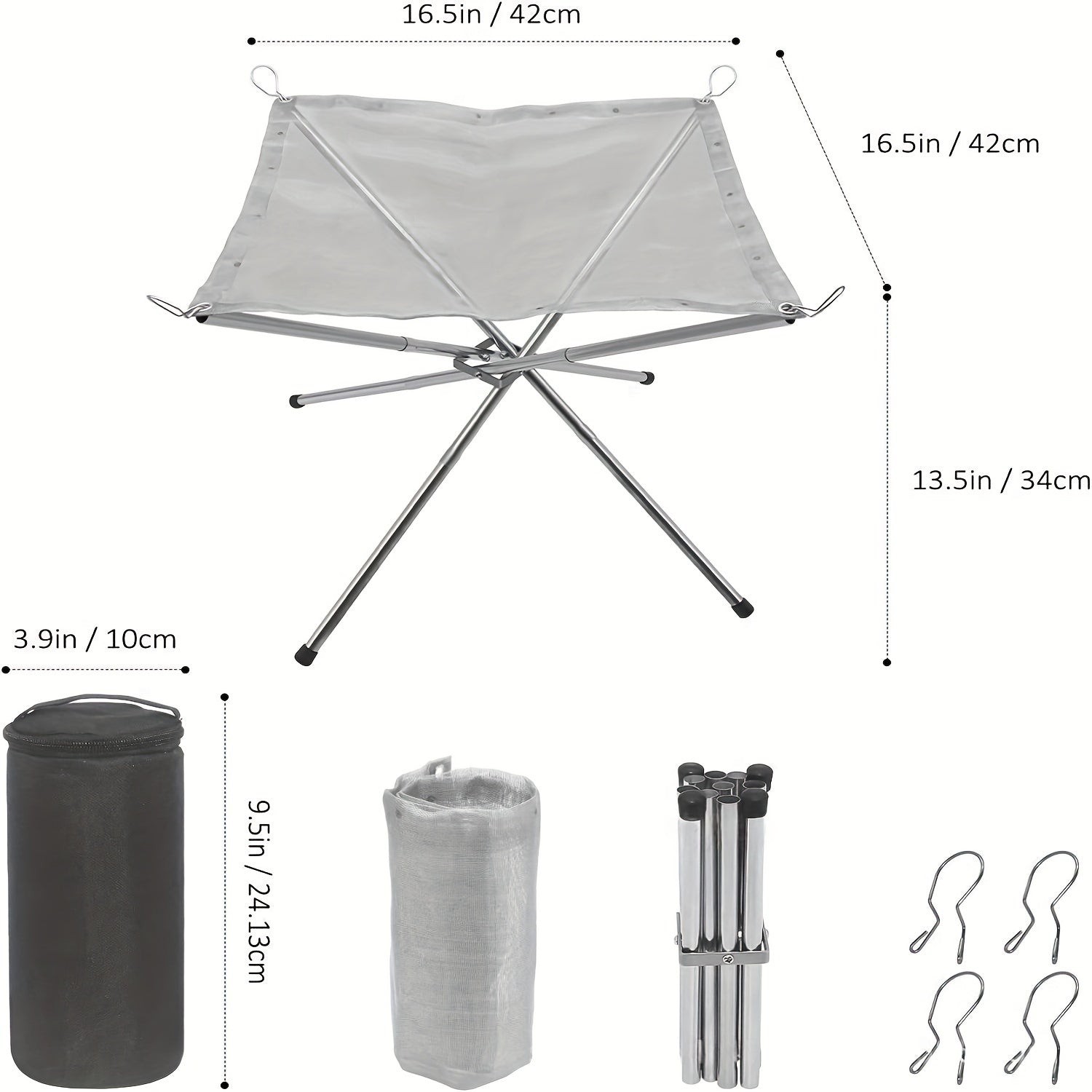 Portable Folding Campfire Rack for Camping