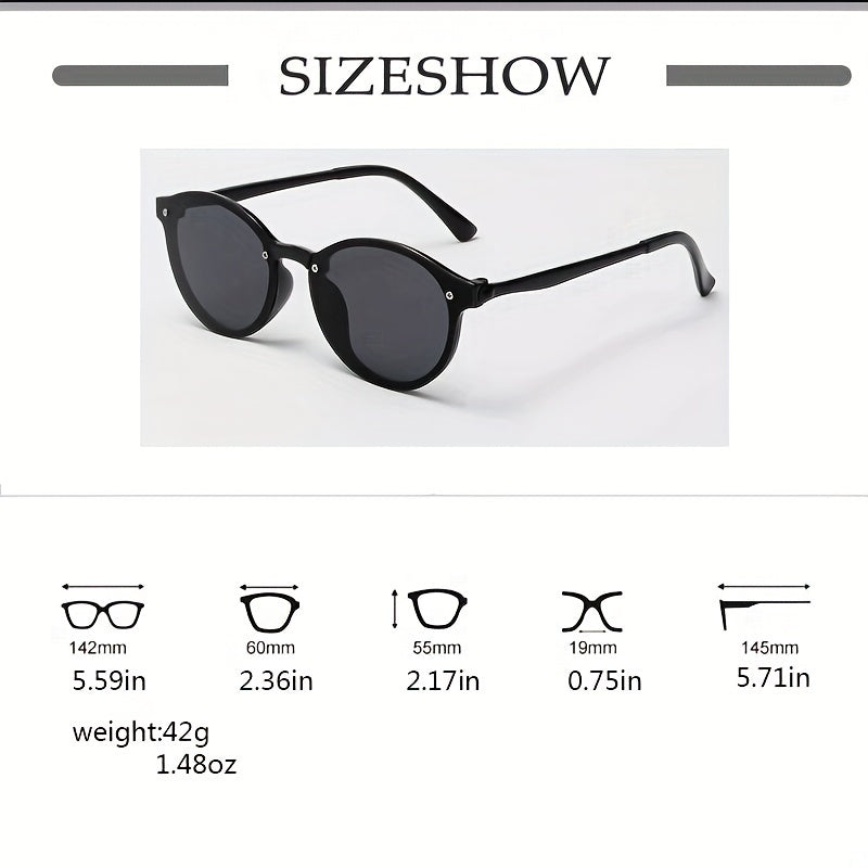 Y2K Round Sunglasses UV400 Sun Shades Glasses