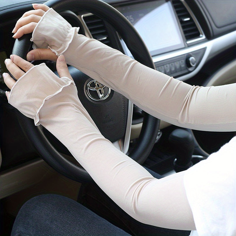 Cooling Breathable Sweat Gloves Arm Sun Protection Sleeves For Women