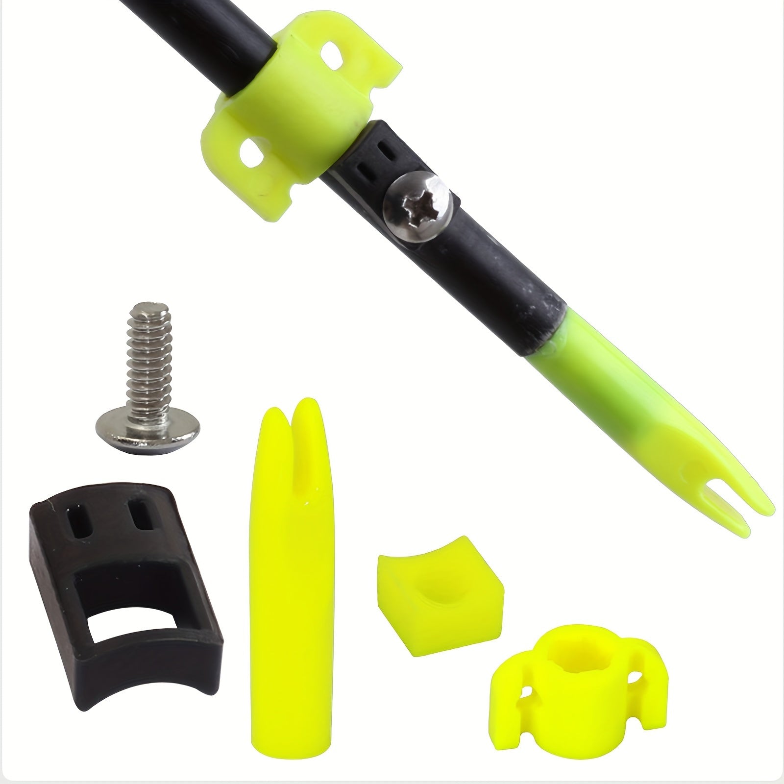 5pcs Bowfishing Arrows Safety Slides Kit for Compound Recurve Bow