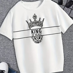 Baby Boys Lion Cartoon T Shirt Crew Neck Tee Top