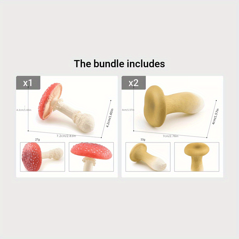 Plant Fungus Model Toys Poisonous Rope Umbrella Gooseberry Mushrooms