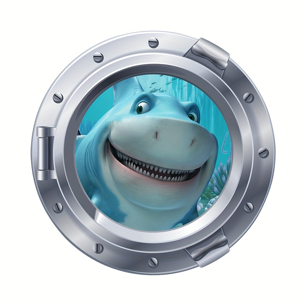 3D Diving Mirror Shark Toilet Sticker Self-adhesive Decal