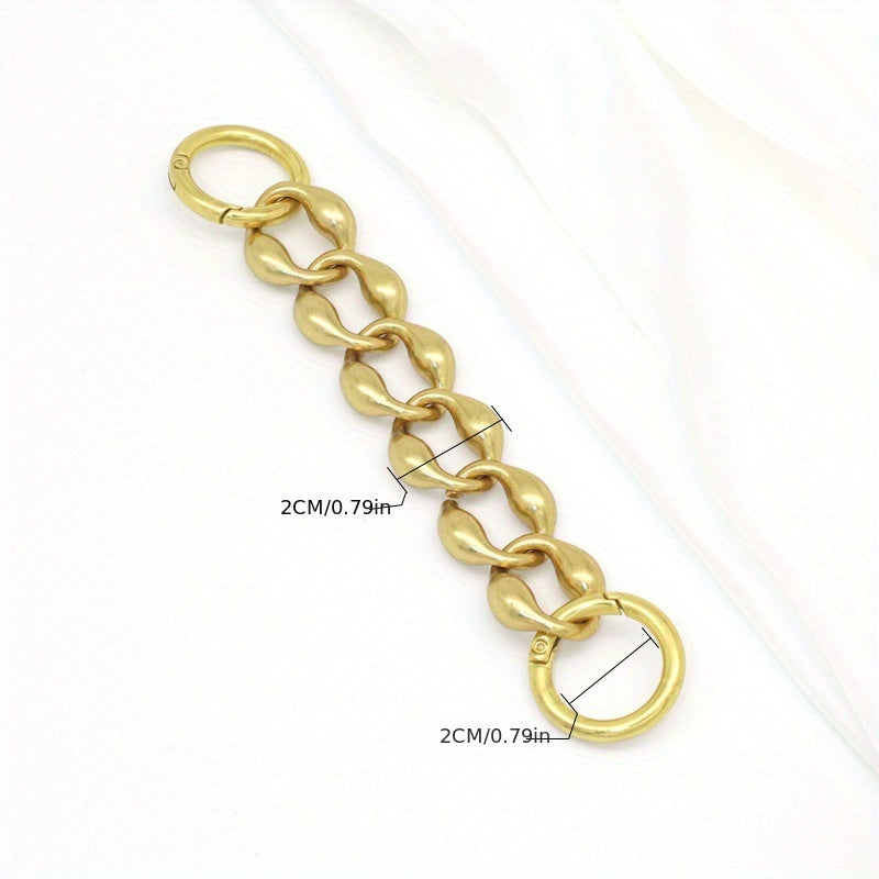 Rhombus Alloy Extension Chain For Men's Bag