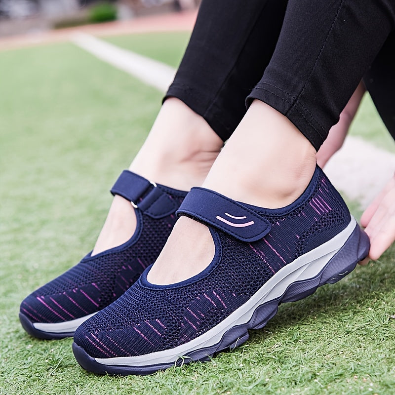 Women's Breathable Knit Sneakers Low Top Lightweight Casual Shoes