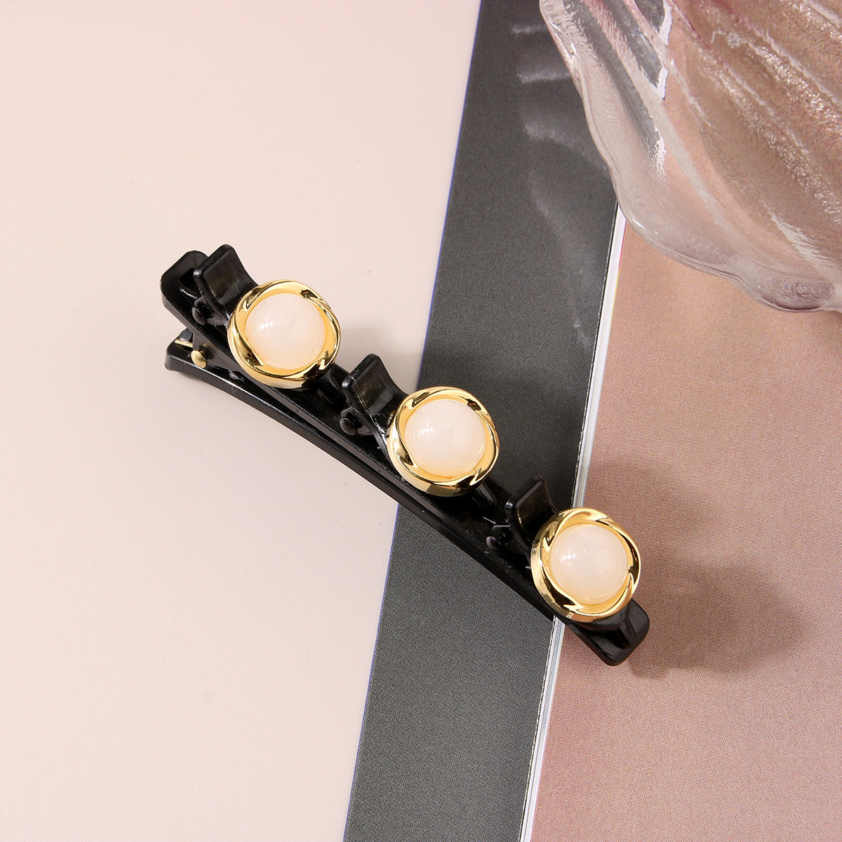 Braided Hair Clips Faux Pearl Hairpin Vintage Hair Accessories