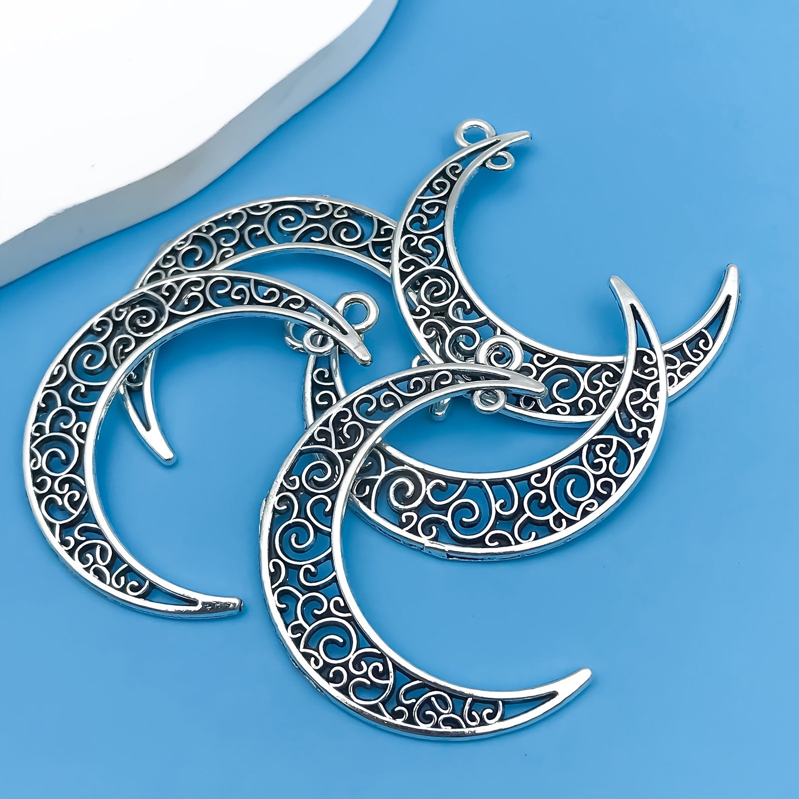 20pcs Mixed Crescent Shape Pendants for DIY Jewelry Making