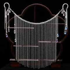 Hanfu Ancient Style Veil Tassel Ears Costume Cover Face Jewelry