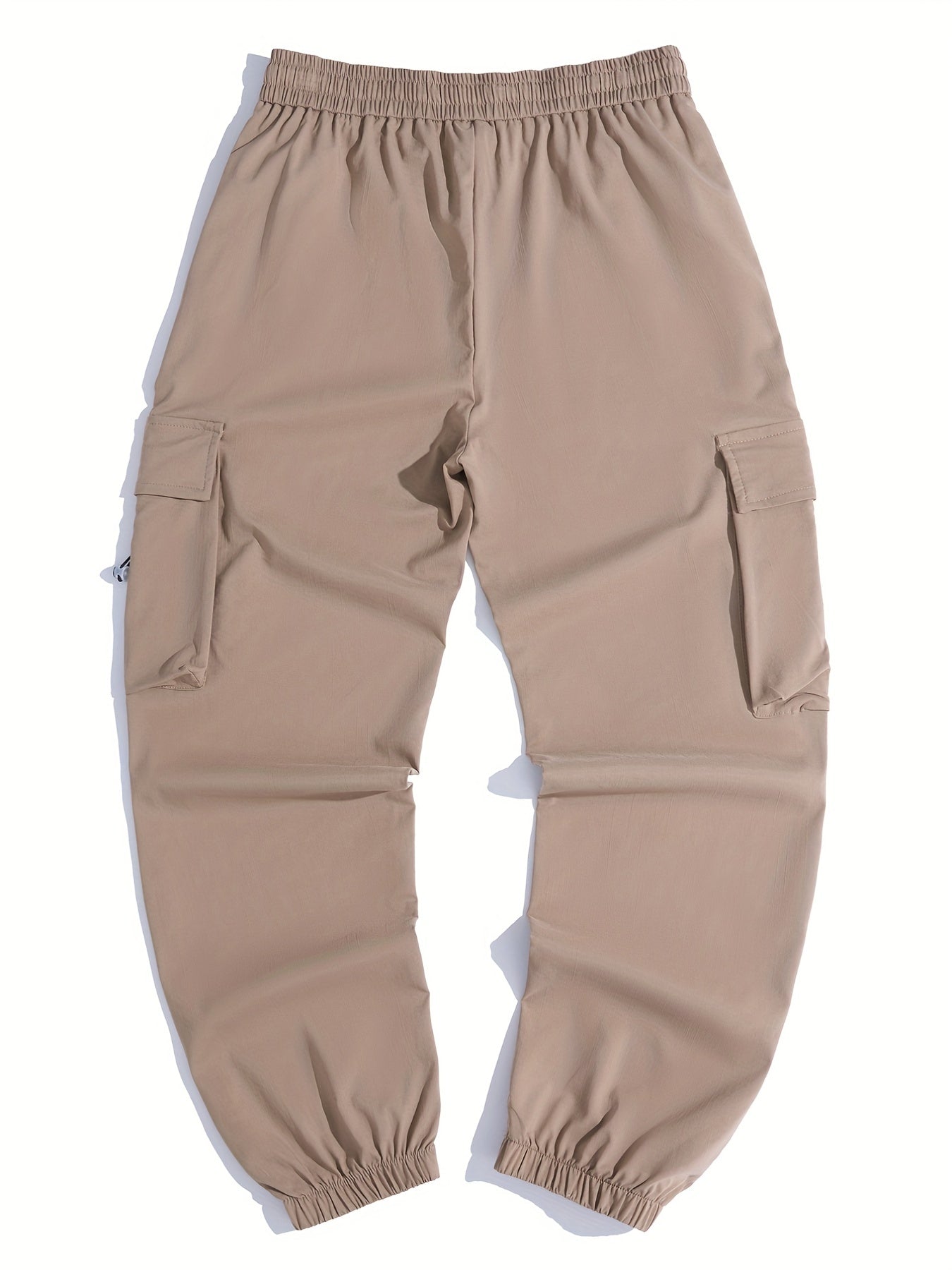 Stylish Letter Print Casual Cotton Mid Stretch Cargo Pants Men s Joggers