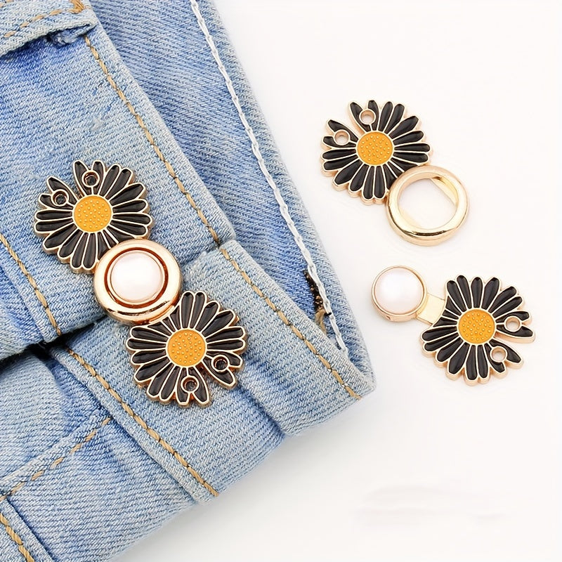 Daisy Waist Tightener Buckle Pants Adjustment Clip Jeans Skirts Collar Buttons