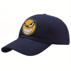 Cartoon Expression Embroidered Baseball Cap Unisex Sunscreen Visor
