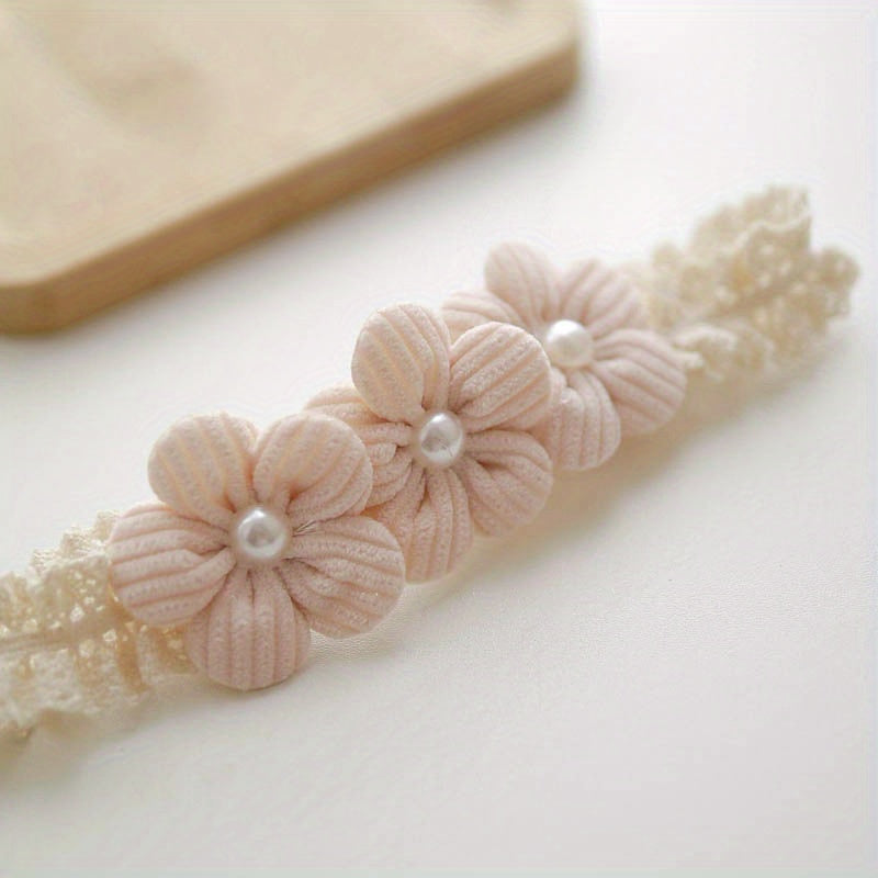 Red Flower Non Slip Stretch Headband for Baby Girls