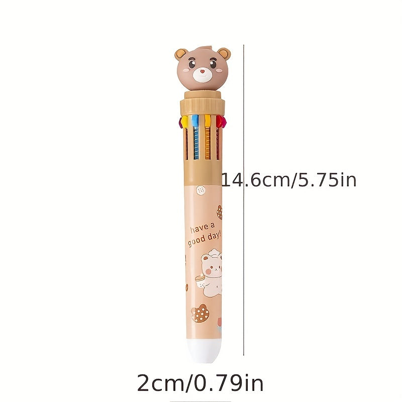 Bear 10 Ballpoint Pen Cartoon Press Type Student Writing Hand Account
