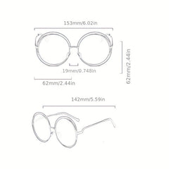 Oversized Round Sunglasses Hollow Summer UV400 Sun Shades