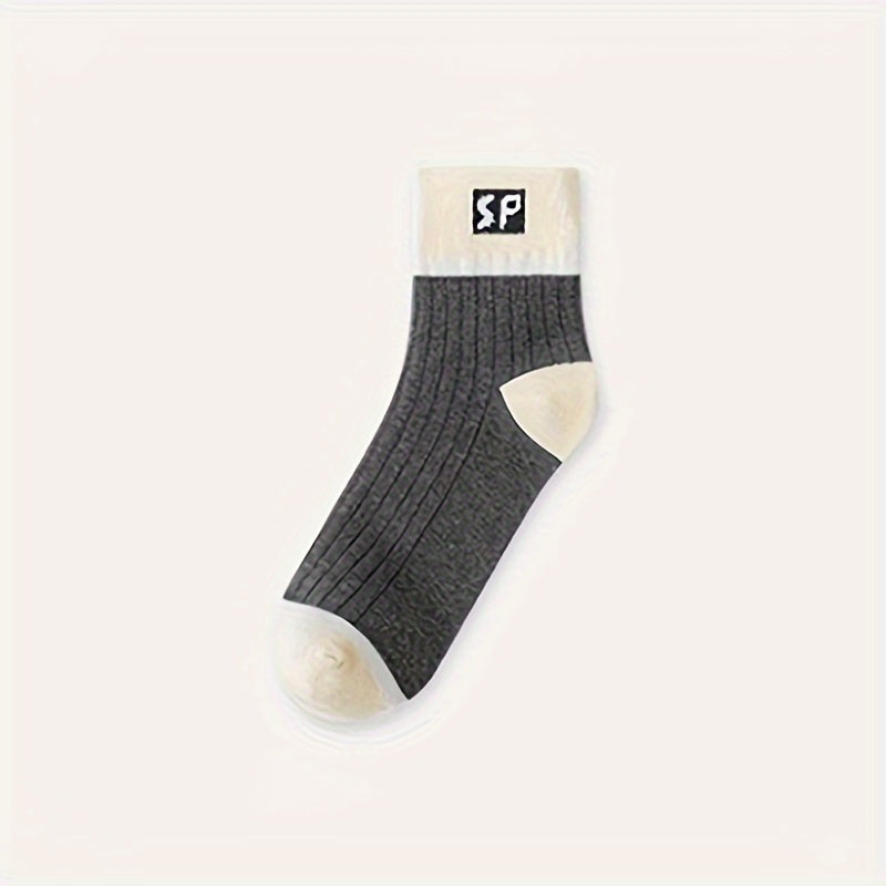 10 Pairs Letter Print Socks Women's Mid Tube Stockings
