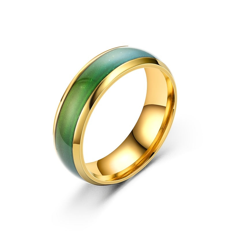 1pc Stainless Steel Couple's Changing Ring