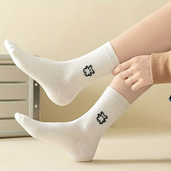 5 Pairs Women's Cartoon Print Socks Stockings