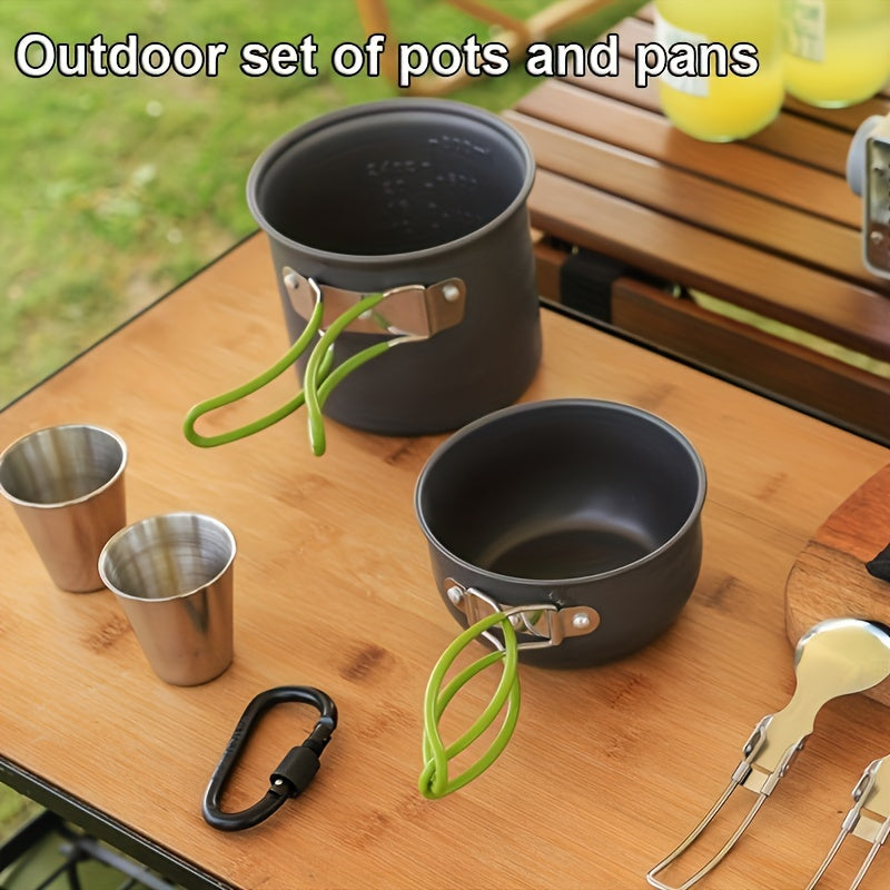 Outdoor Hiking Camping Cooking Kit Non Stick Pot & Bowl