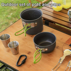 Outdoor Hiking Camping Cooking Kit Non Stick Pot & Bowl