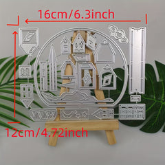 Christmas Town Crystal Ball Metal Cutting Dies