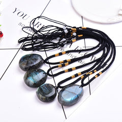Crystal Moonstone Pendant Necklace