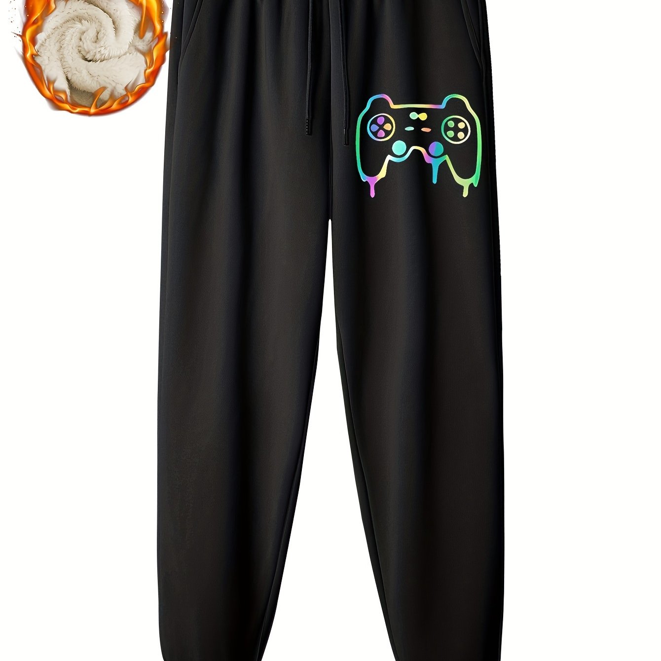 Women's Plus Size Game Machine Print Fleece Joggers