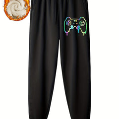 Women's Plus Size Game Machine Print Fleece Joggers
