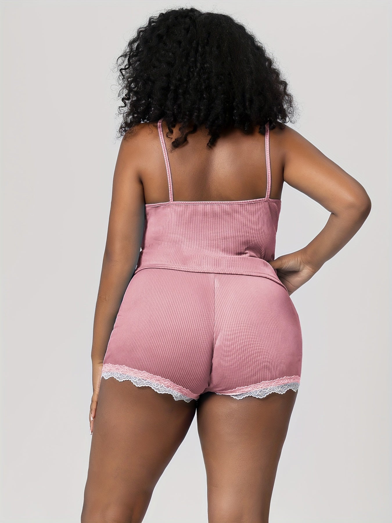  Ribbed Cami Top & Shorts Pajama Set