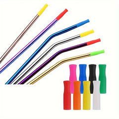 Silicone Straw Tips Covers for Stainless Steel Straws