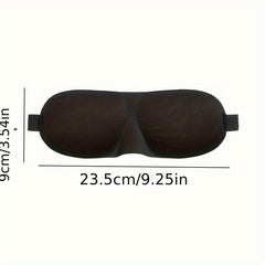 1pc Blackout 3D Contoured Sleep Eye Mask with Adjustable Strap