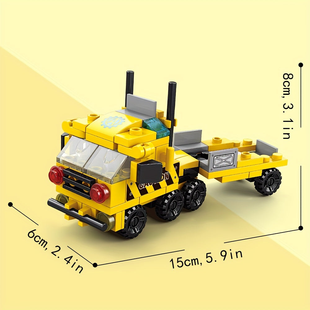 6-In-1 Truck & Helicopter Building Blocks Toy