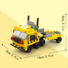 6-In-1 Truck & Helicopter Building Blocks Toy
